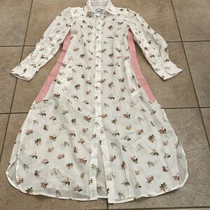 Evi Grintela Floral Shirt Dress Small